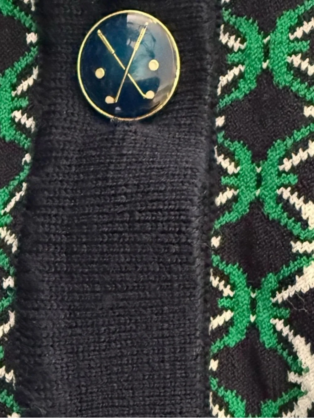 Tory Burch Sport Merino Contrast-Front Long Sleeve Cardigan Sweater, Size S/P